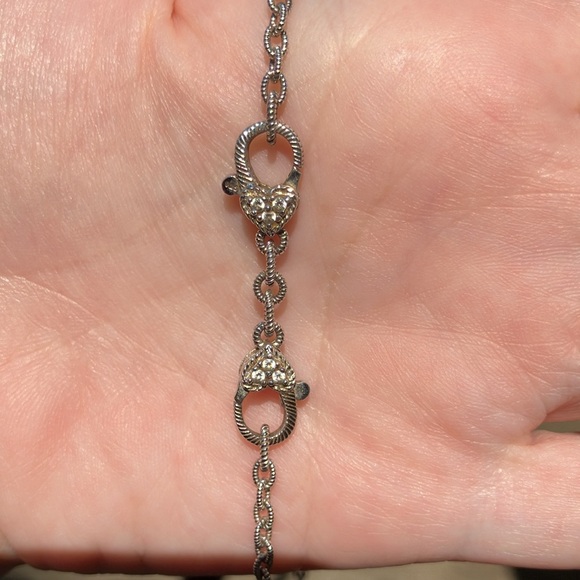 Gorgeous Judith Ripka Pave Diamonique Heart Charm Necklace - Picture 7 of 9